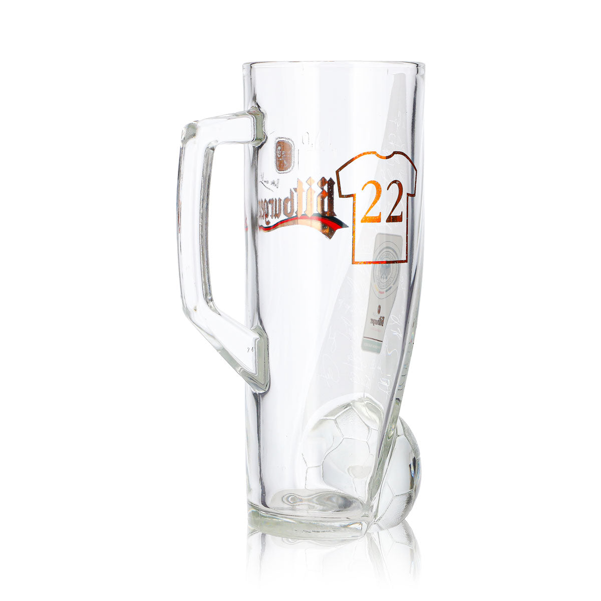 Bitburger Beer Glass, 0.4 L Mug, DFB Premium, Non-Alcoholic, Jersey Number 22 – View 5
