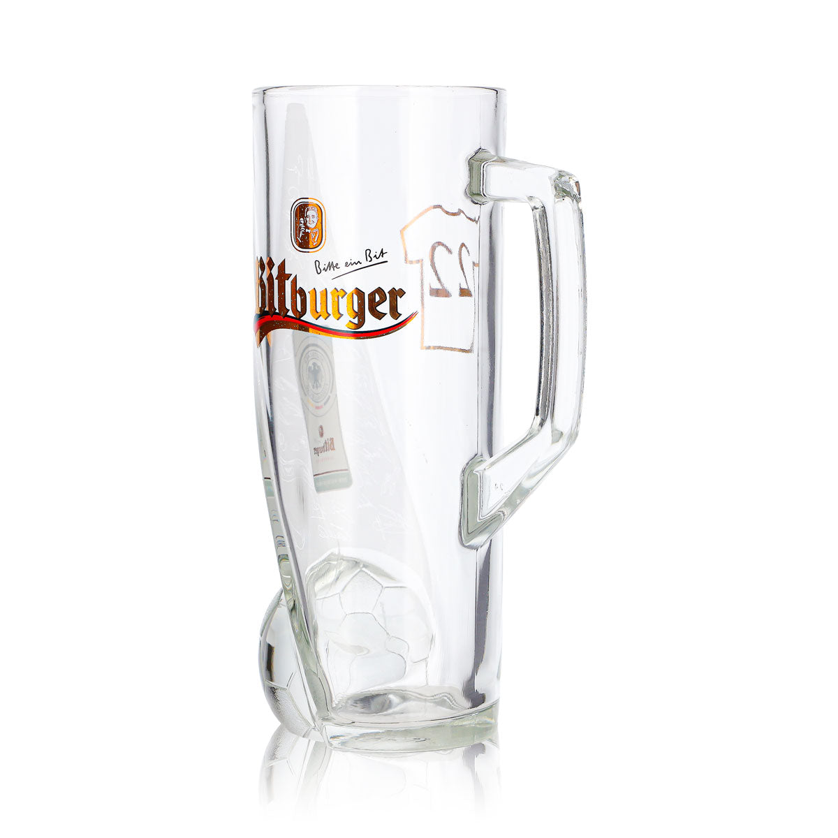 Bitburger Beer Glass, 0.4 L Mug, DFB Premium, Non-Alcoholic, Jersey Number 22 – View 6