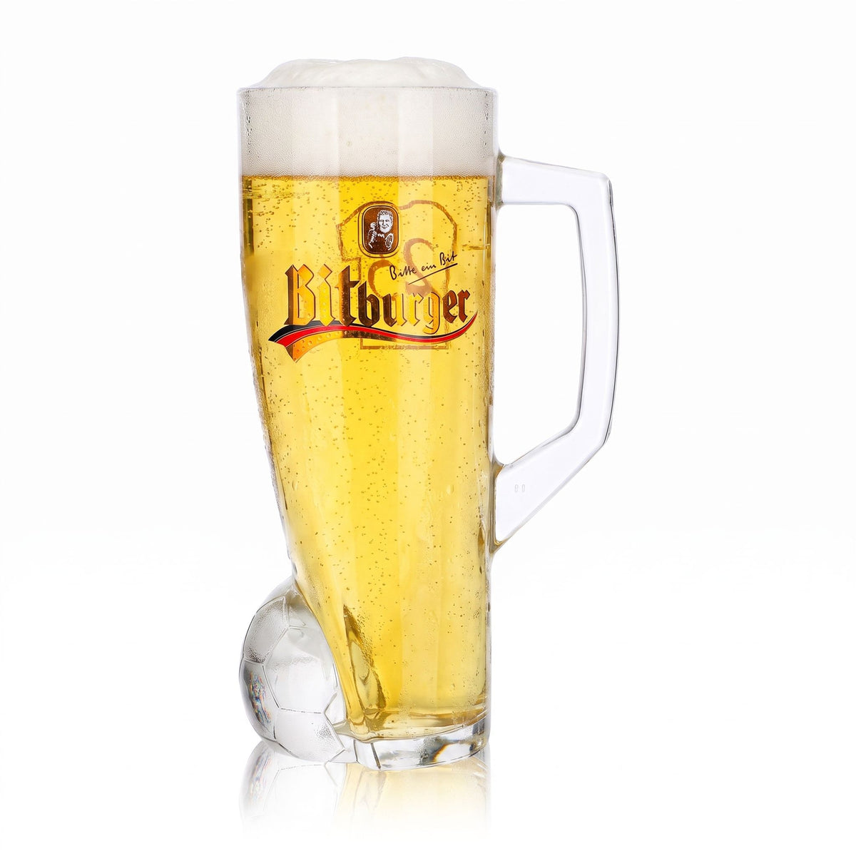 Bitburger Beer Glass, 0.4 L Mug, DFB Premium, Non-Alcoholic, Jersey Number 23