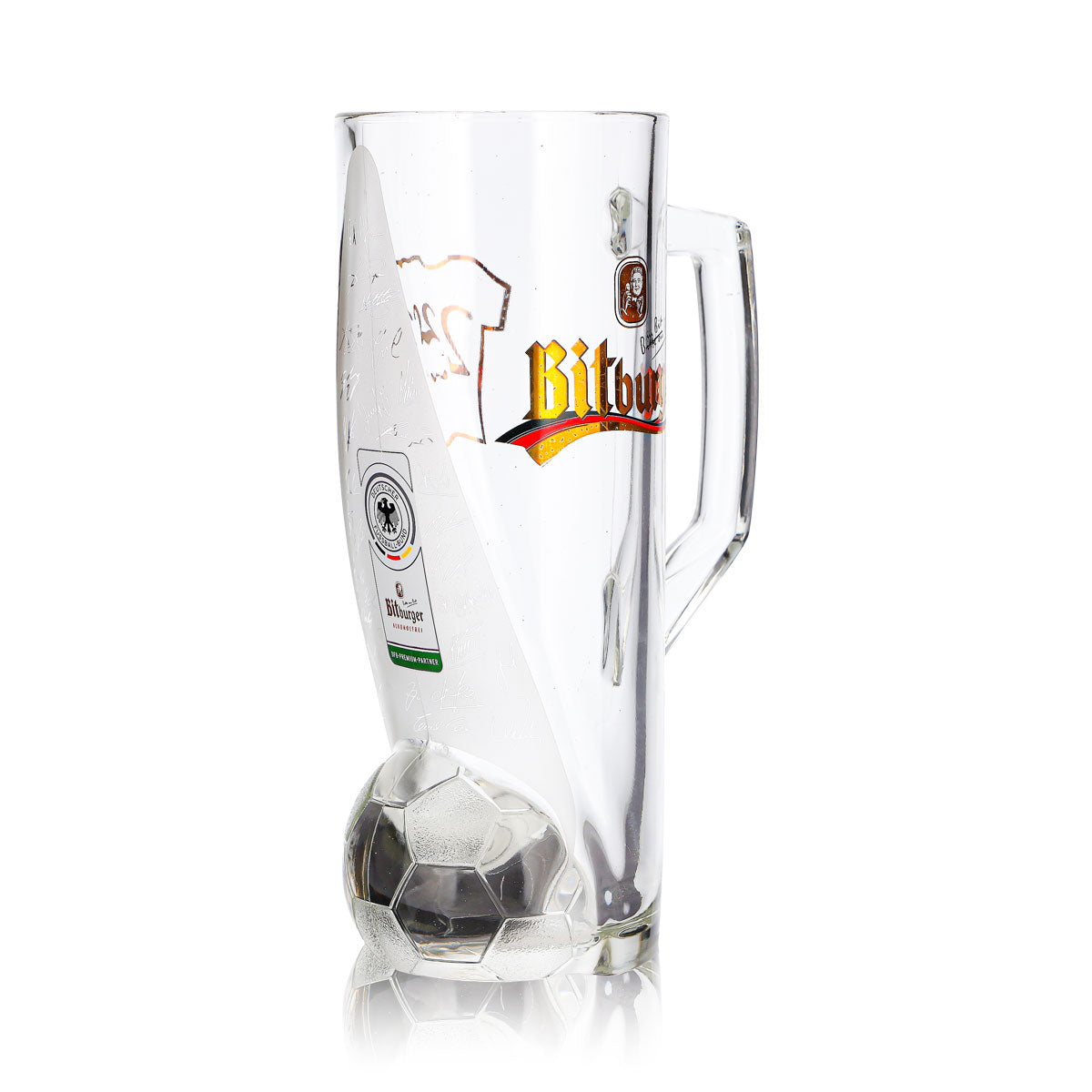 Bitburger Beer Glass, 0.4 L Mug, DFB Premium, Non-Alcoholic, Jersey Number 23 – View 3