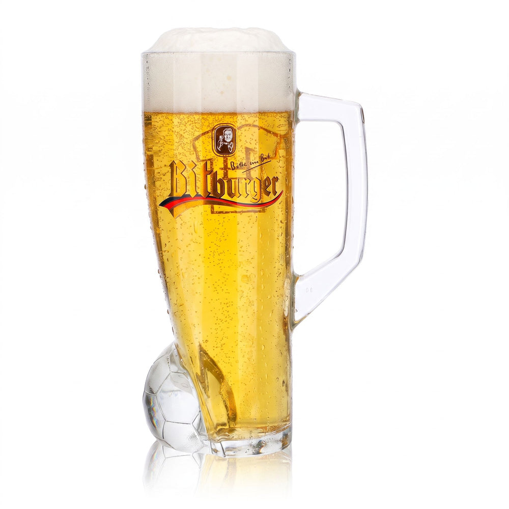 Bitburger Beer Glass, 0.4 L Mug, DFB Premium, Non-Alcoholic, Jersey Number 14