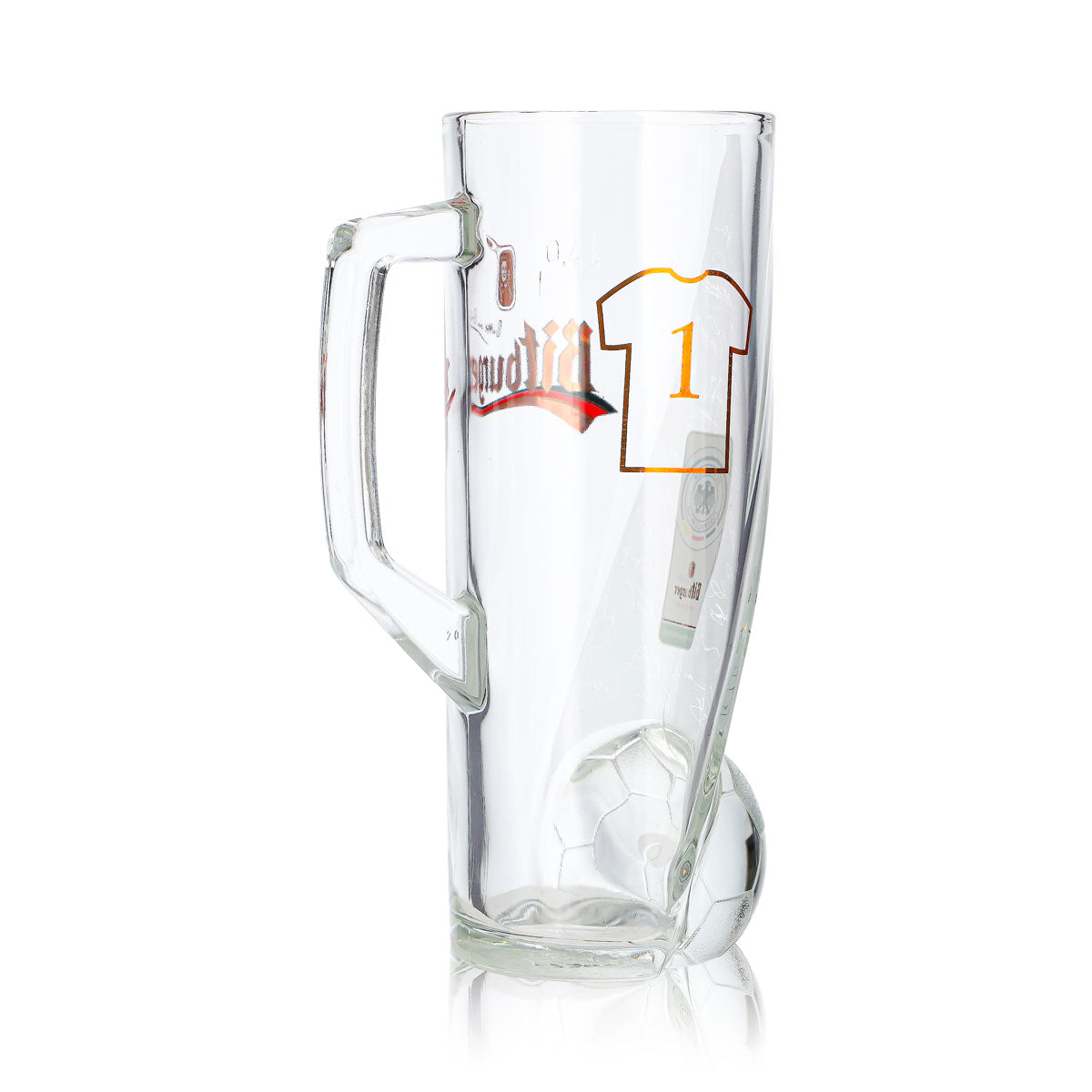 Bitburger Beer Glass, 0.4 L Mug, DFB Premium, Non-Alcoholic, Jersey Number 1 – View 5