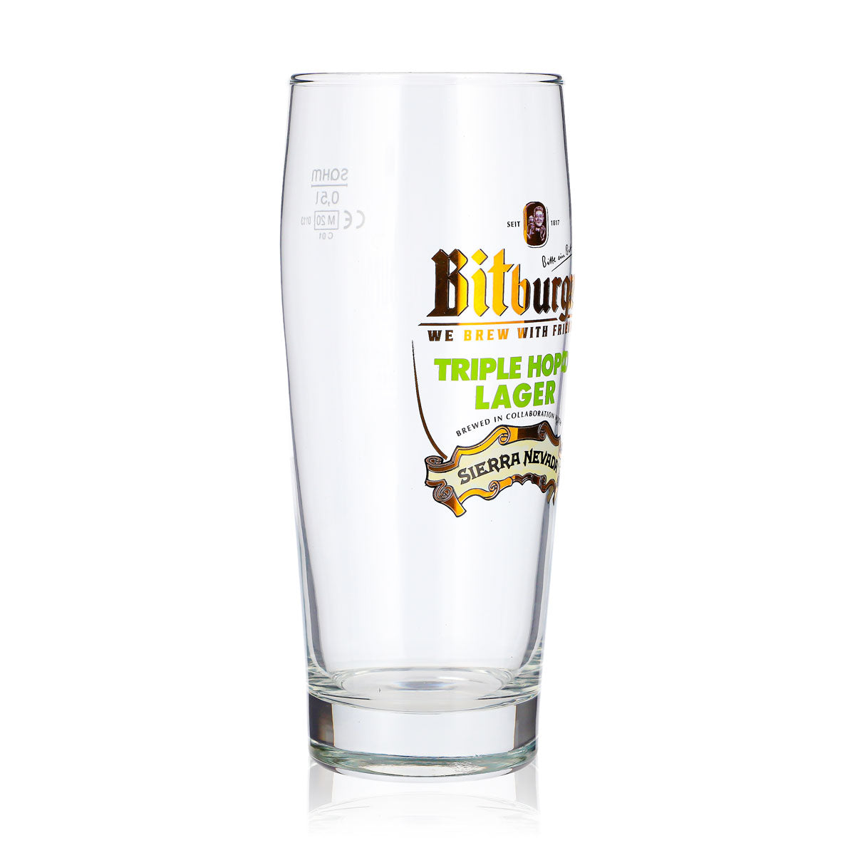 Bitburger Beer Glass 0.5 L Willi Becher TRIPLE HOP'D LAGER SIERRA NEVADA Sahm – View 2