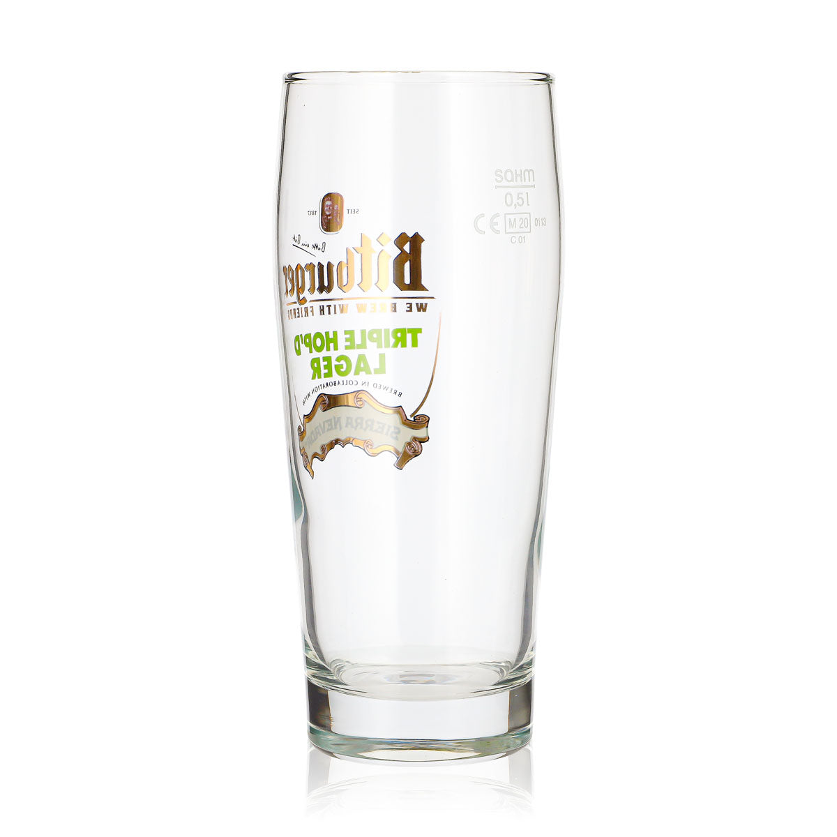Bitburger Beer Glass 0.5 L Willi Becher TRIPLE HOP'D LAGER SIERRA NEVADA Sahm – View 3