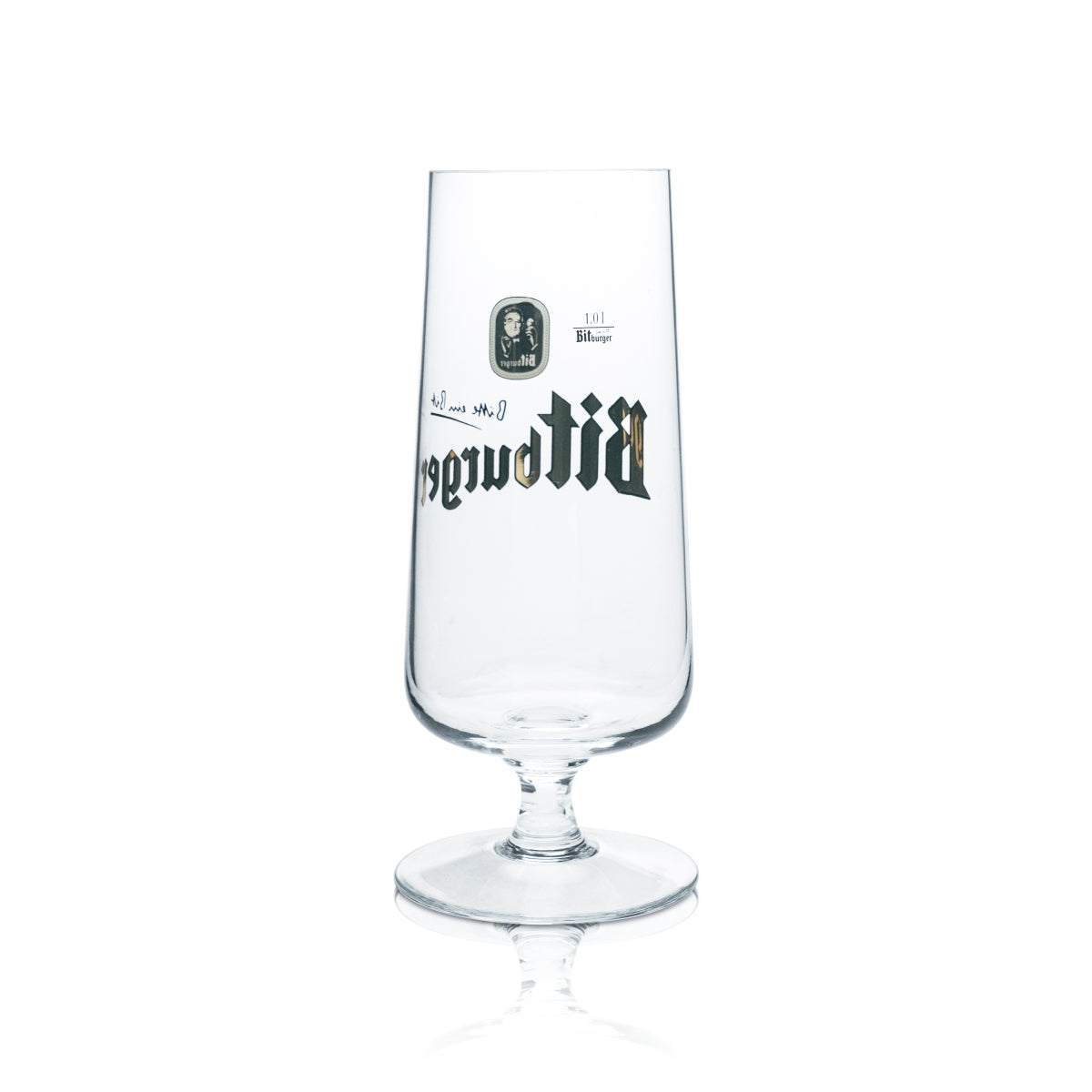 Bitburger Beer Glass 1l XL Trophy Tulip Glasses Brewery Gastro Pils Pub Radler – View 2