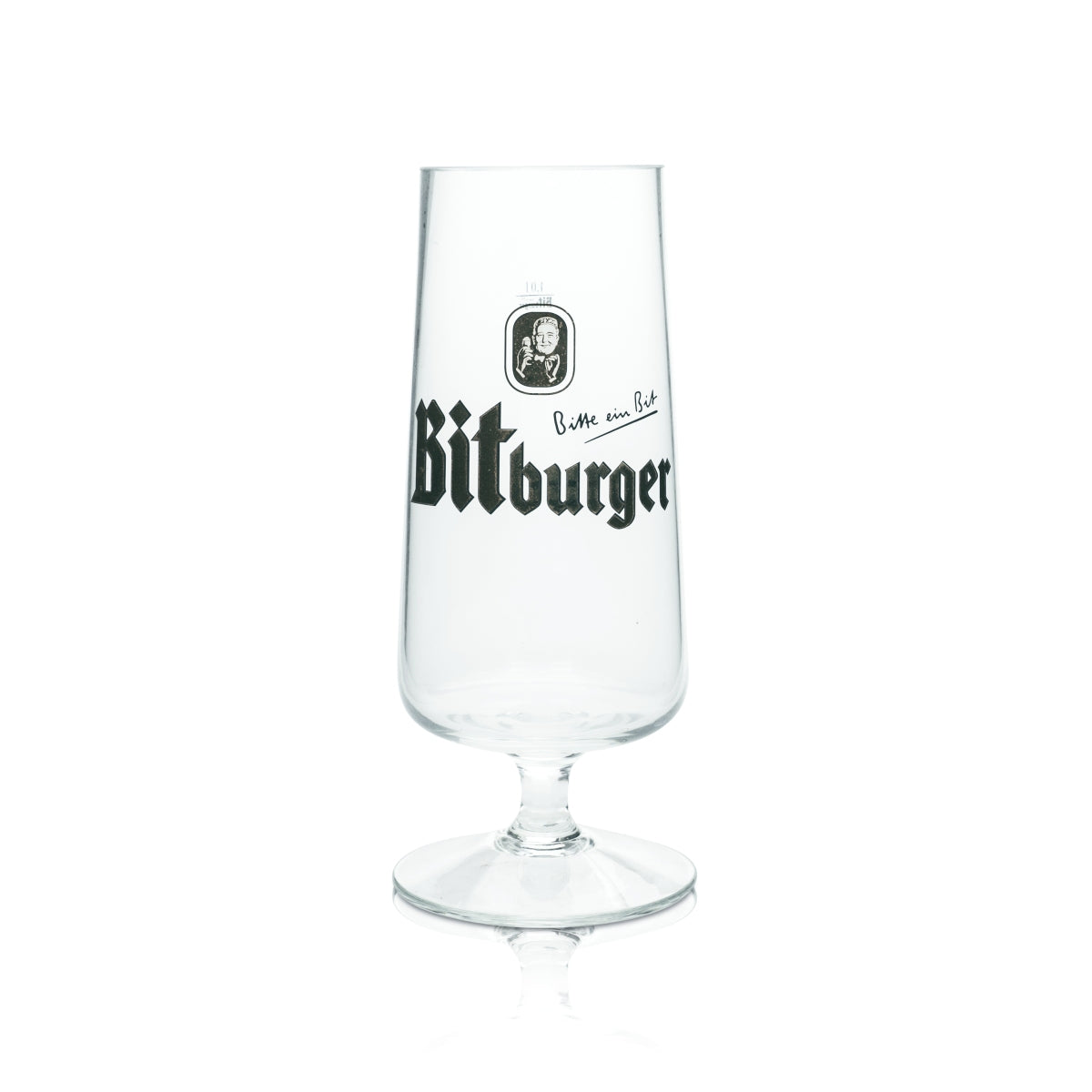 Bitburger beer glass 1l XL trophy tulip glasses boot stem brewery beer mug