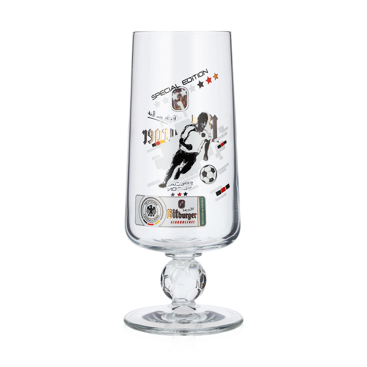 Bitburger Beer Glass Beer Glasses 0.25l Special Edition No.1 Soccer Cup Tulip – View 3