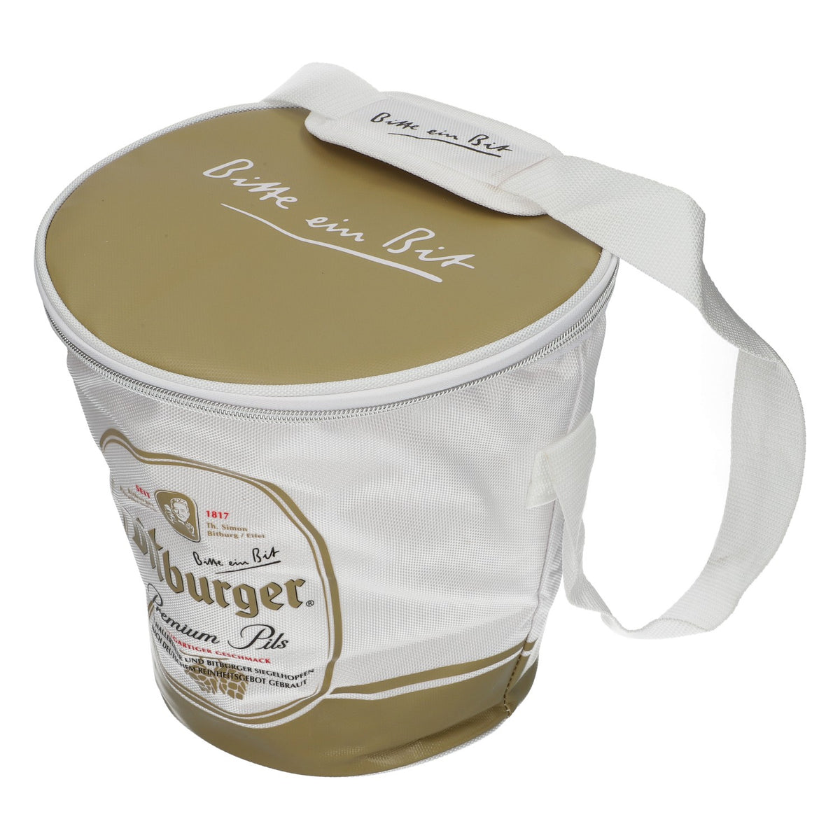 Bitburger Beer Cooler Bag, Round, Shoulder-Strap Style, New, Original Bit – View 4