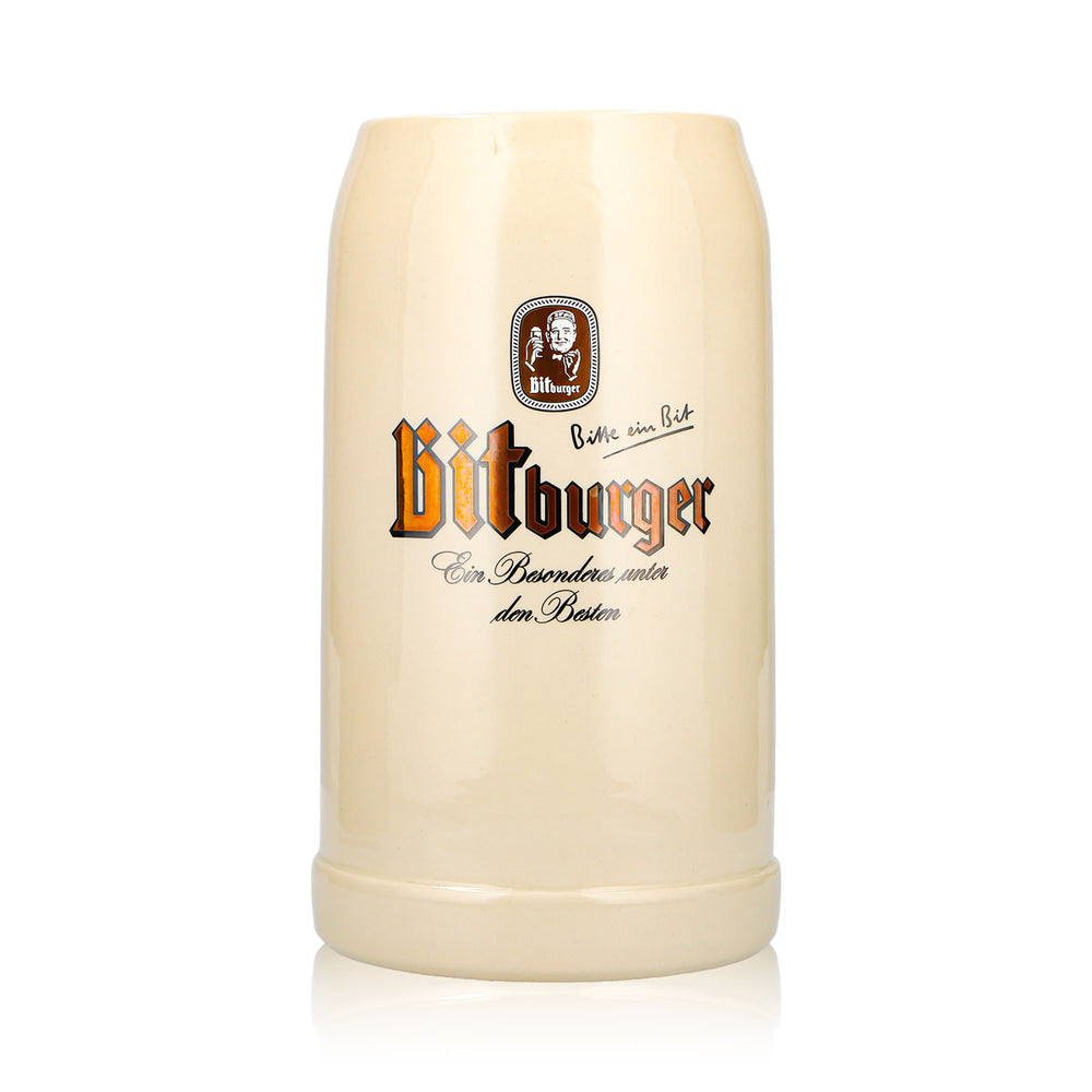 Bitburger Beer Mug, 3 L, XXXL, Earthenware, Seidel Brewery