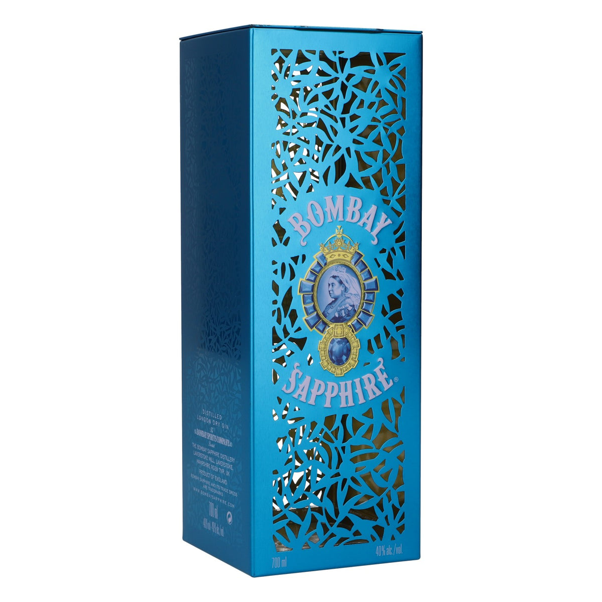 Bombay Sapphire Gin Bottle Display Tin Can Kitchen Decoration 700ml Blue