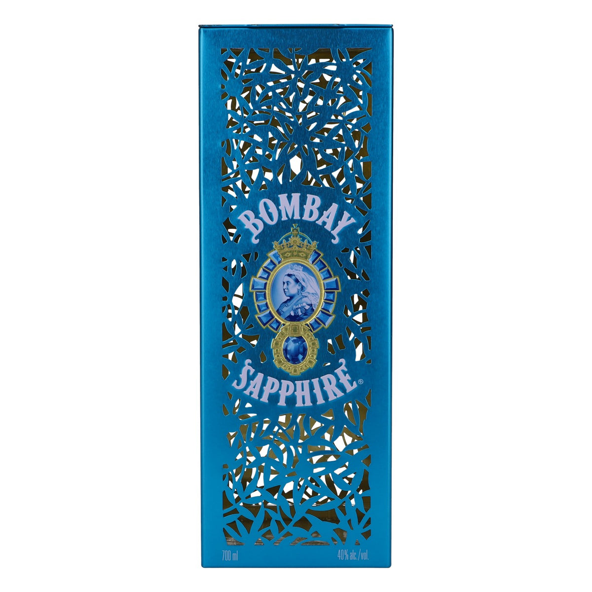 Bombay Sapphire Gin Bottle Display Tin Can Kitchen Decoration 700ml Blue – View 2