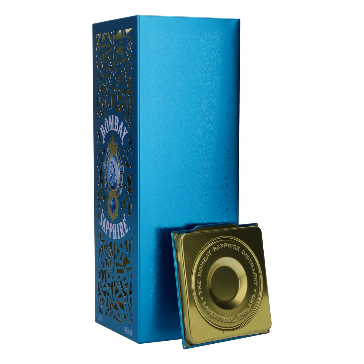 Bombay Sapphire Gin Bottle Display Tin Can Kitchen Decoration 700ml Blue – View 4