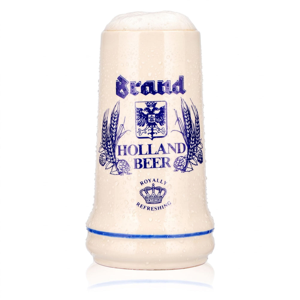 Brand Beer Glass Clay Jug 0.55 L Beer Stein Holland Royally Refreshing Ceramic