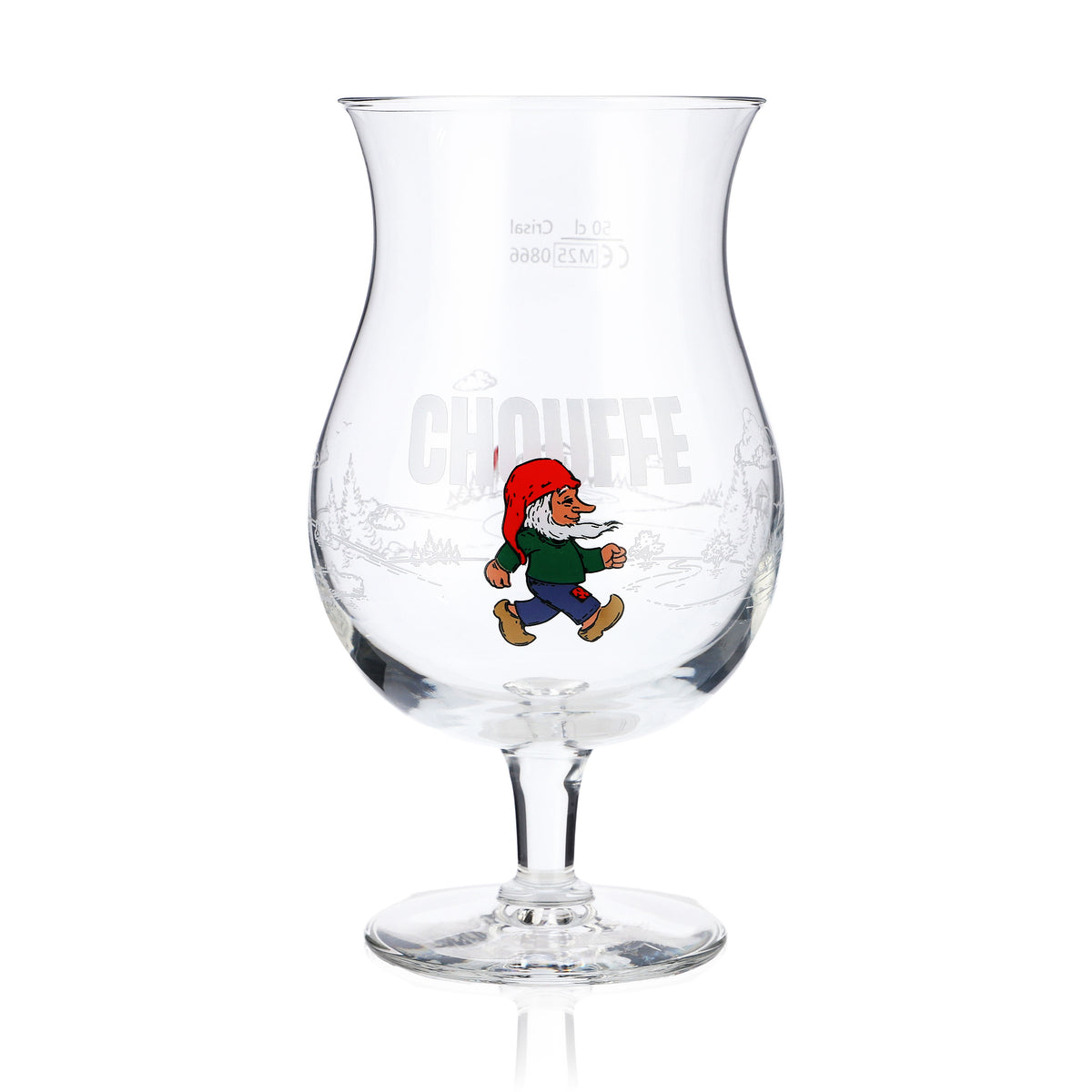 Brasserie D'Achouffe Beer Glasses 0.5l Goblet "Chouffe" Running Dwarf