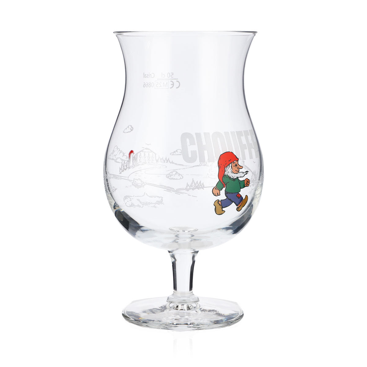 Brasserie D'Achouffe Beer Glasses 0.5l Goblet "Chouffe" Running Dwarf – View 2