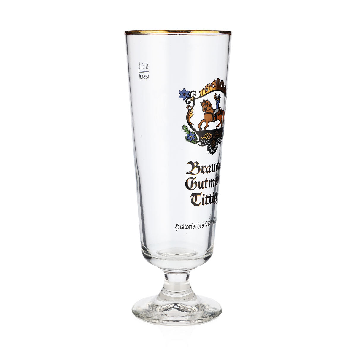 Gutmann Titting Brewery Beer Glass 0.5l Beer Mug Horse Rastal Brewer's Spout – View 2