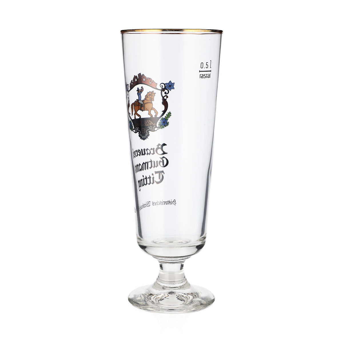 Gutmann Titting Brewery Beer Glass 0.5l Beer Mug Horse Rastal Brewer's Spout – View 3