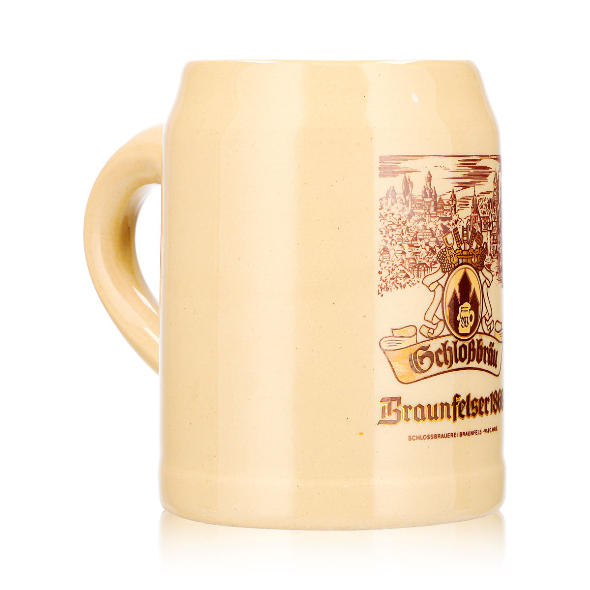 Braunfels Beer Glass, 0.25 L Clay Mug, Schloßbräu Sahm Clay – View 3