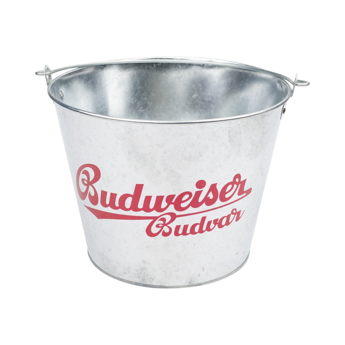 Budweiser Beer Ice Bucket 5L Tin Budvar Bottle Cooler Ice Cube Box Handle Bar