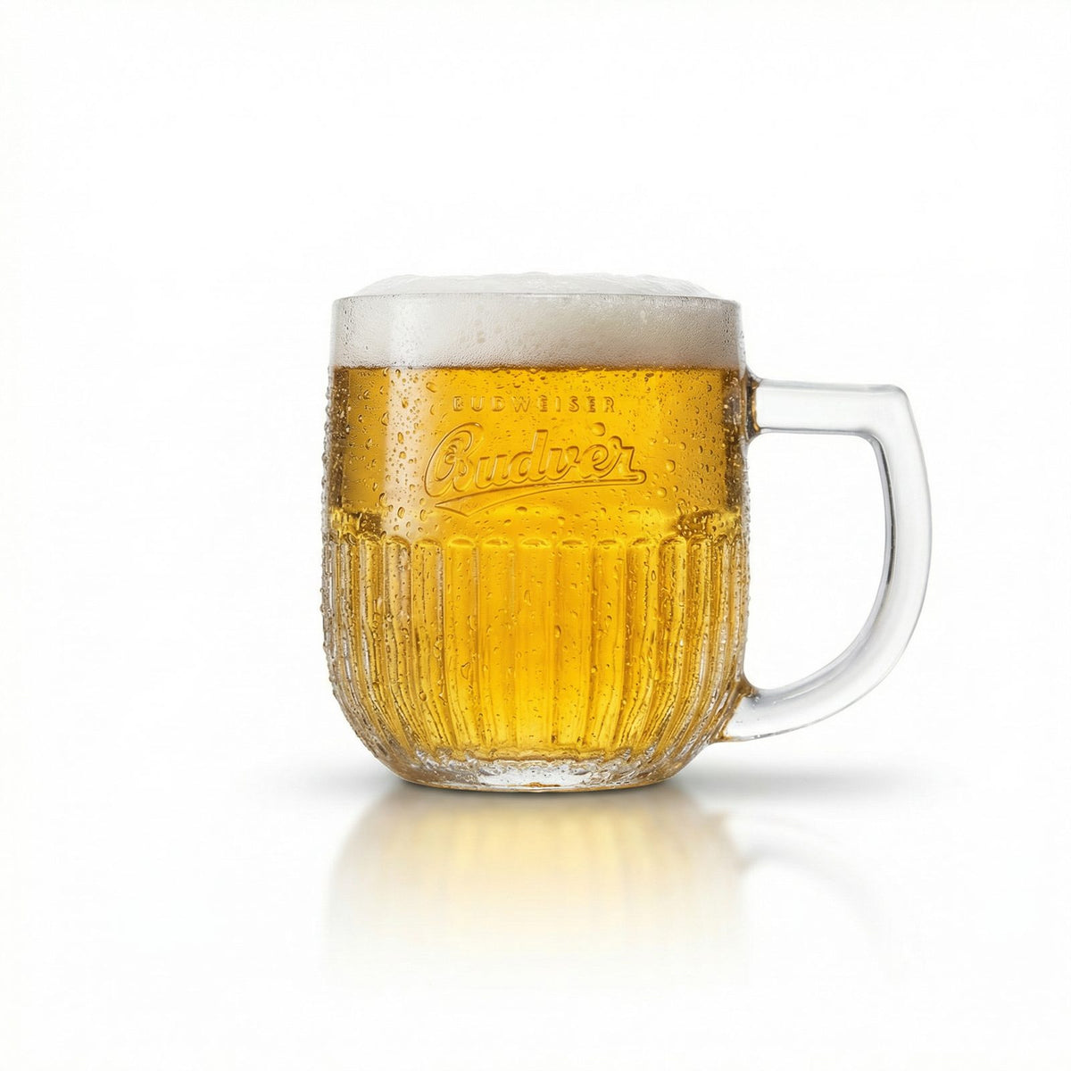Budweiser Budvar beer glass 0.5l – relief mug, calibrated, robust, restaurant quality