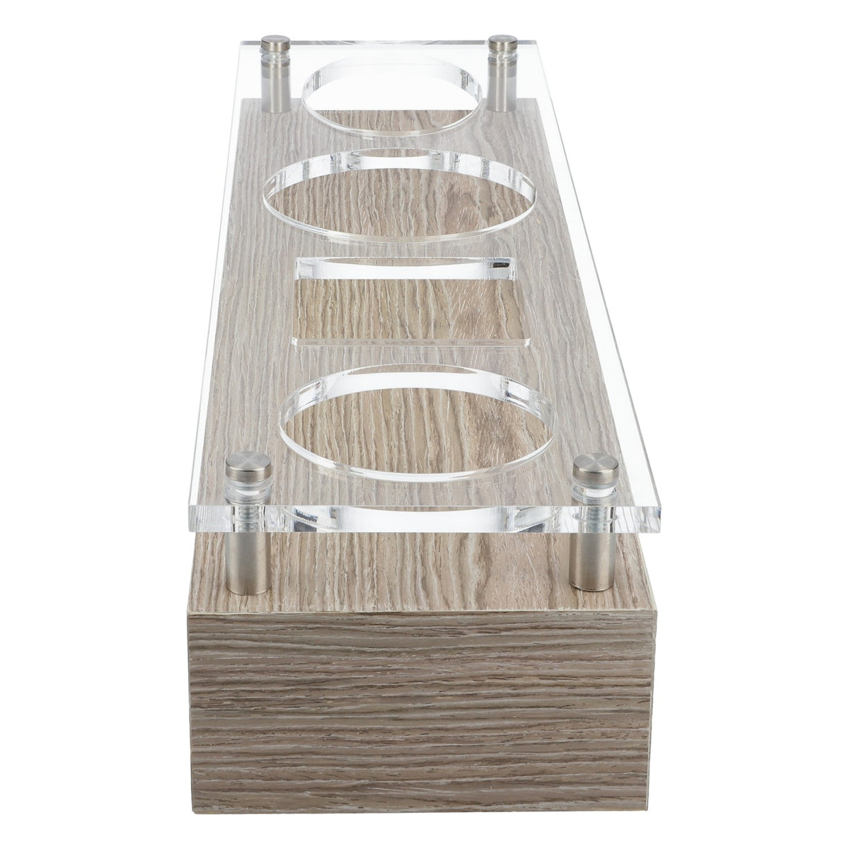 Bulleit Whiskey Bottle Stand Display Wooden Bottle Holder 4-Tier – View 3