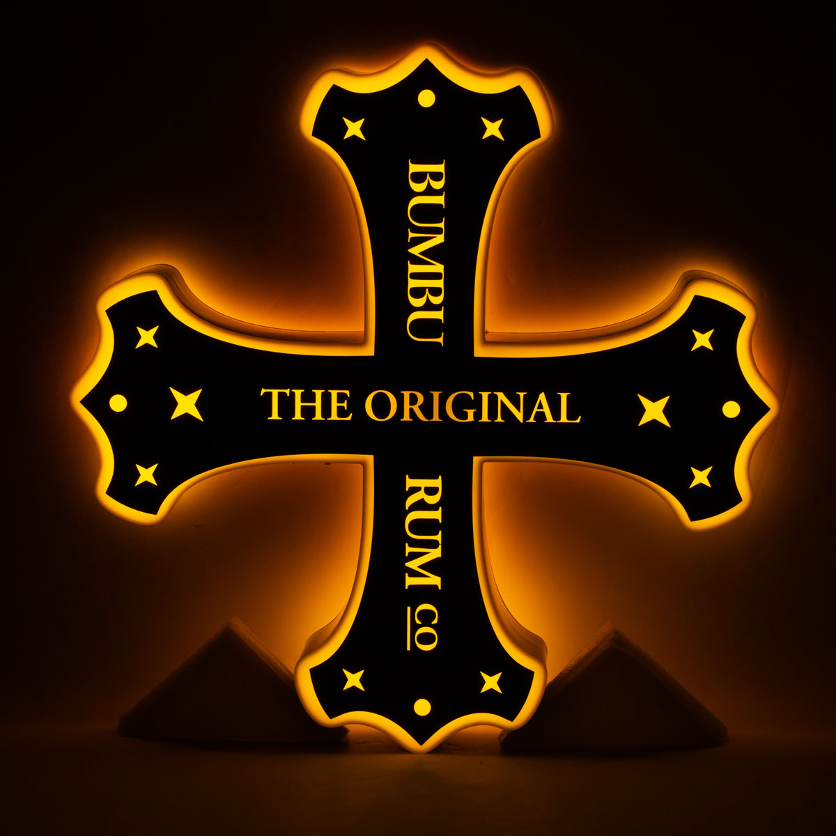 Bumbu Rum LED illuminated sign Illuminated advertising Glorifier Cross Bottle Light – View 2