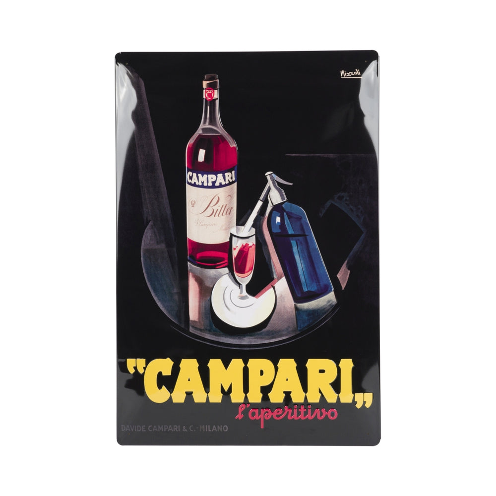 Campari Vintage Metal Sign 60x40cm Soda Spritz Aperitif Enamel Wall Sign