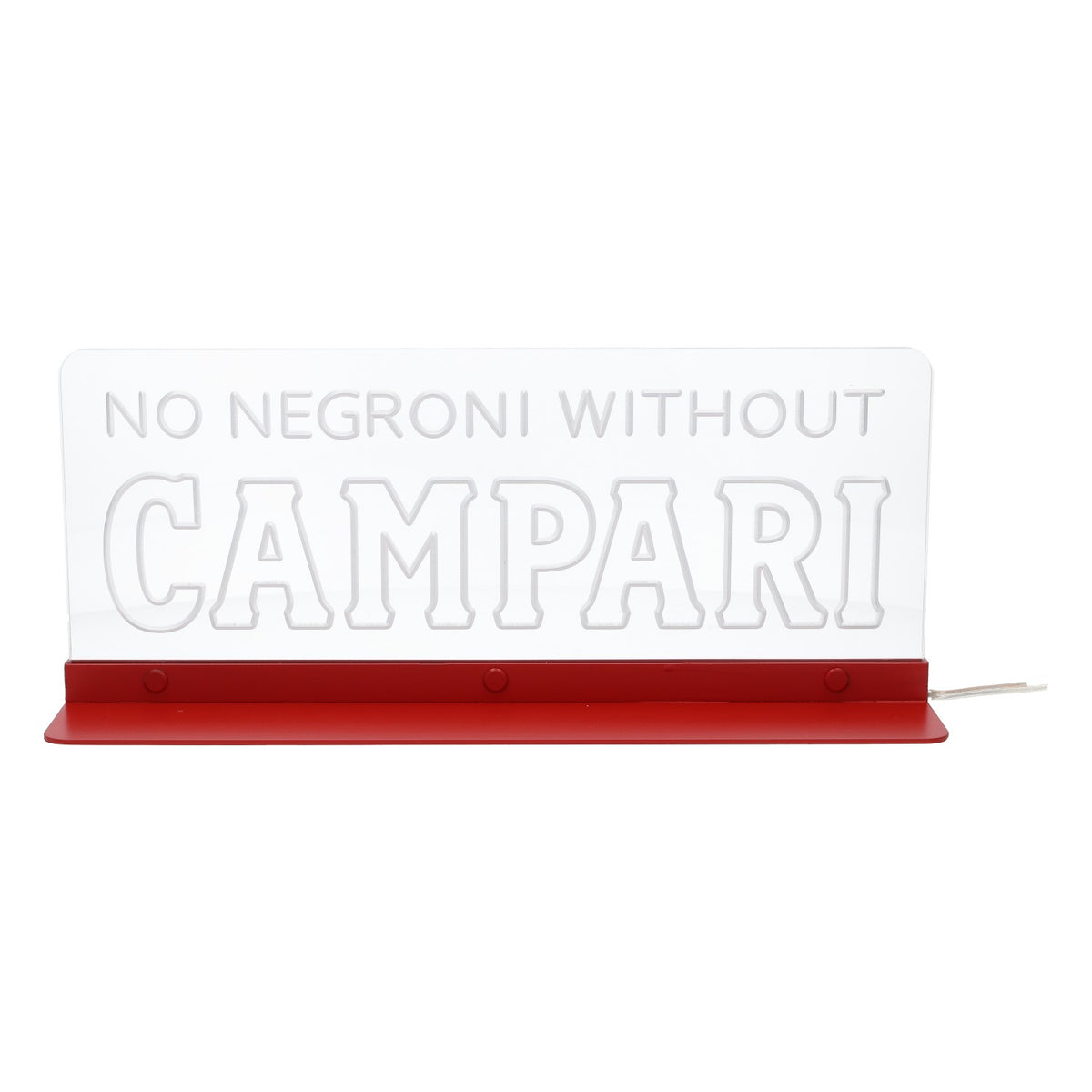 Campari liqueur LED neon sign "No Negroni Without Campari" – View 2