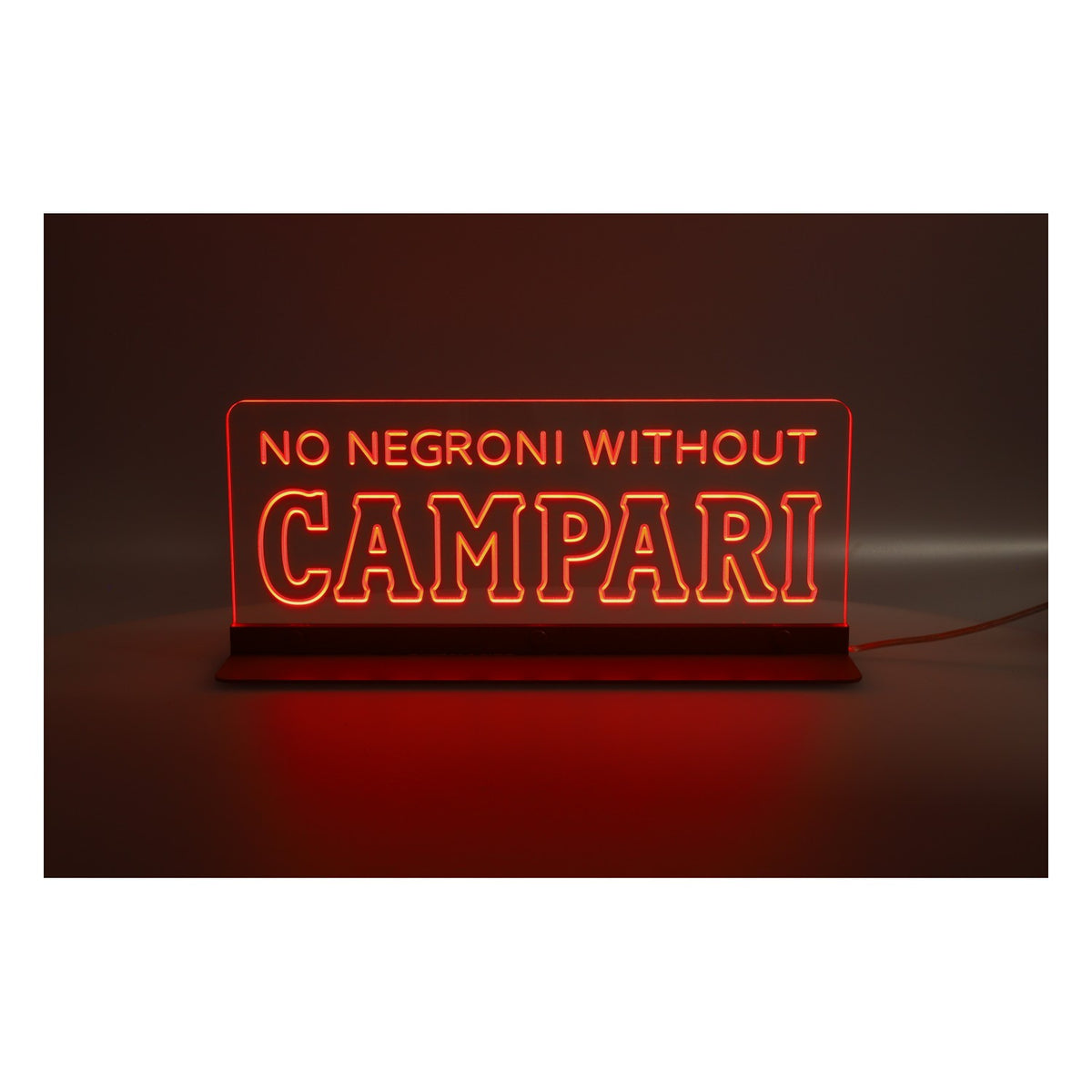 Campari liqueur LED neon sign "No Negroni Without Campari" – View 6