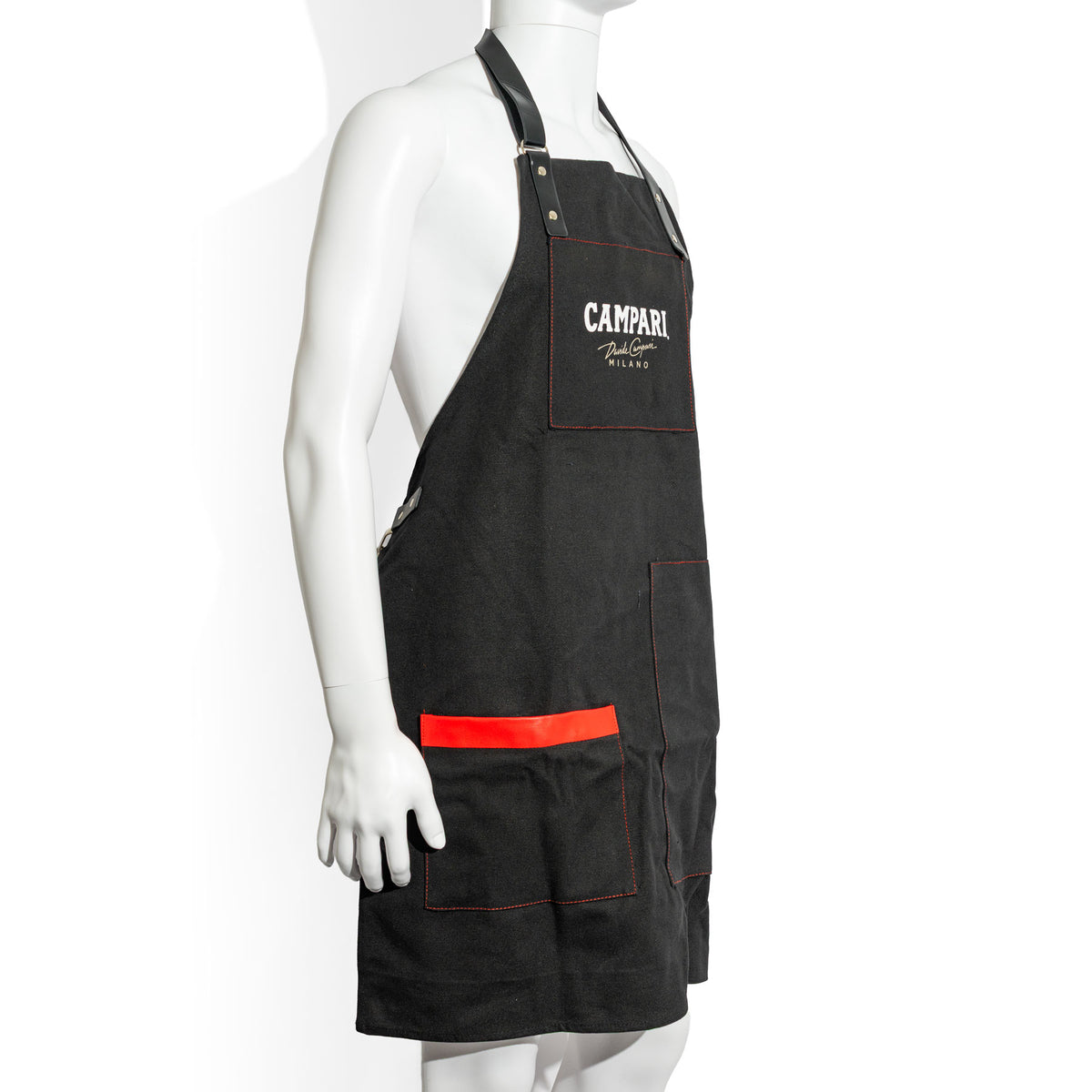 Campari liqueur apron Waiter apron Bistro apron Service Black "Milano" – View 2