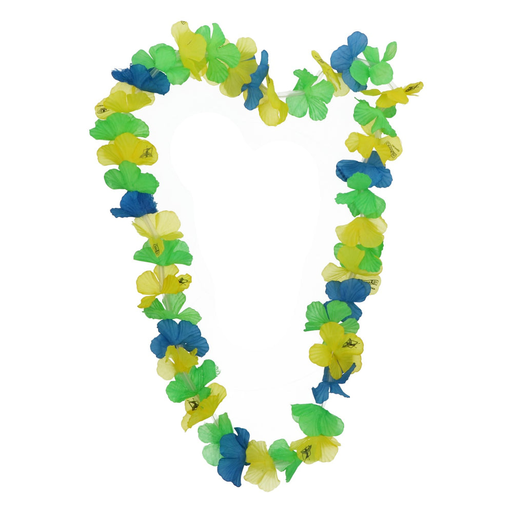 Canario Rum Necklace, Floral Necklace, Brazilian Style, Yellow, Green, Blue, Party Decor