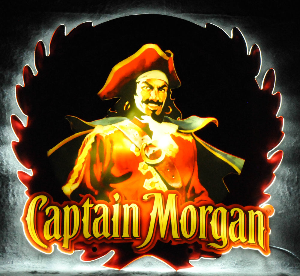 Captain Morgan Neon Sign LED Luminated Wall Sign Wall Decoration Bar Decoration 57x53cm