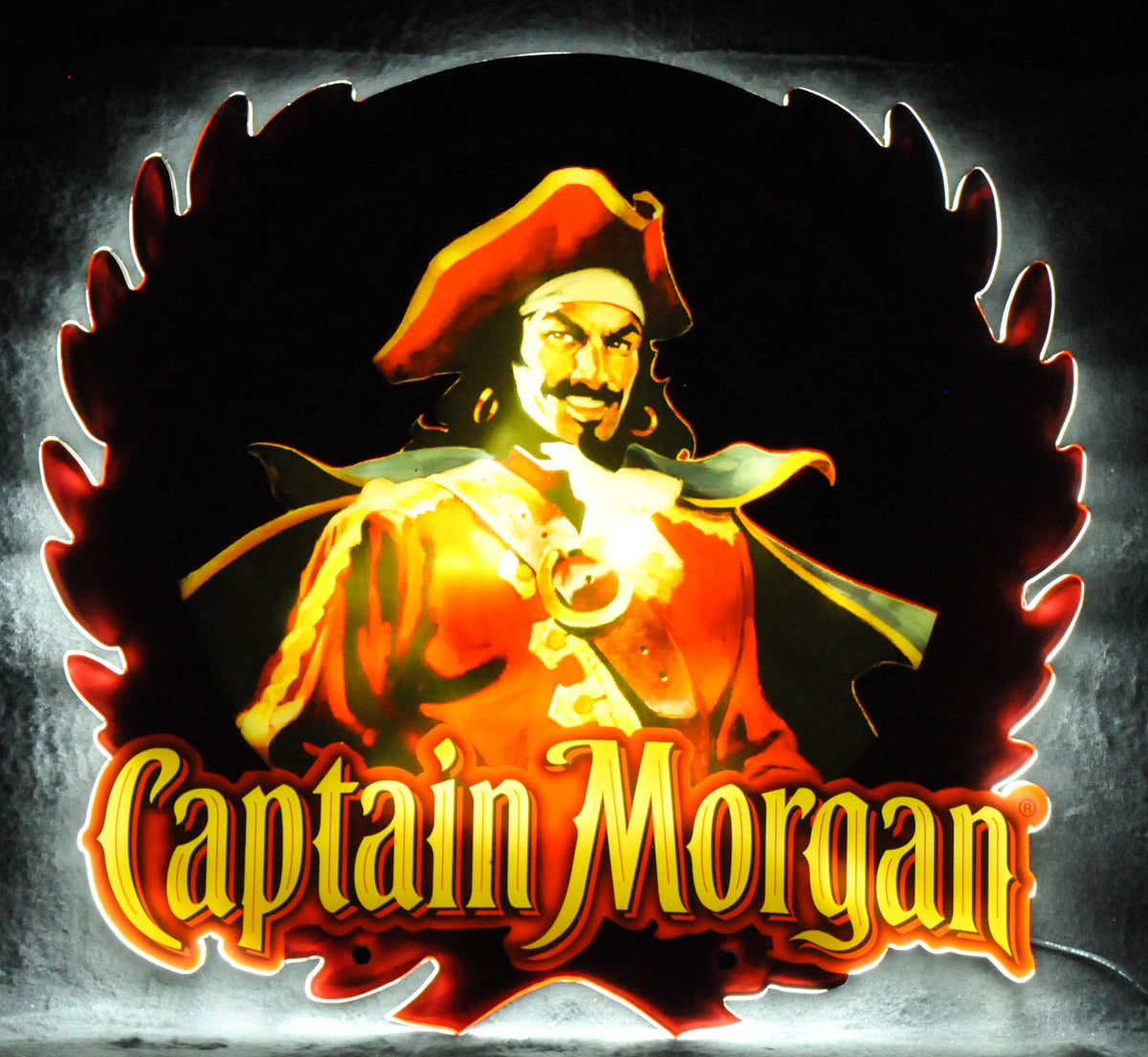 Captain Morgan Neon Sign LED Luminated Wall Sign Wall Decoration Bar Decoration 57x53cm