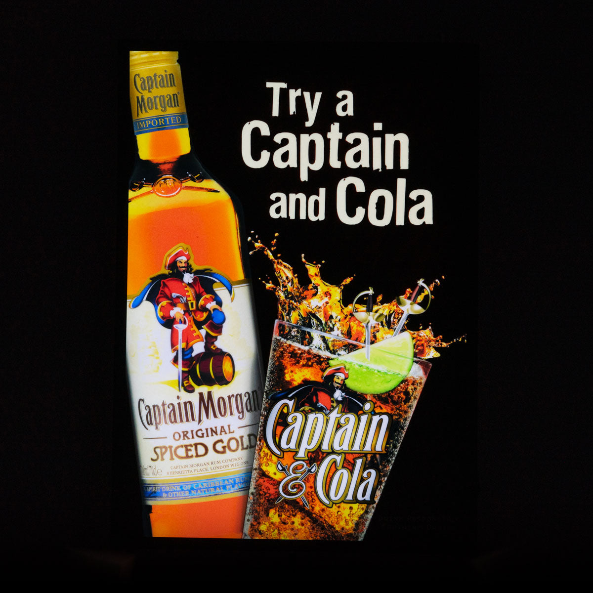 Captain Morgan Neon Sign Luminated LED Wall Sign Wall Decoration Bar Decoration Merchandise – View 5