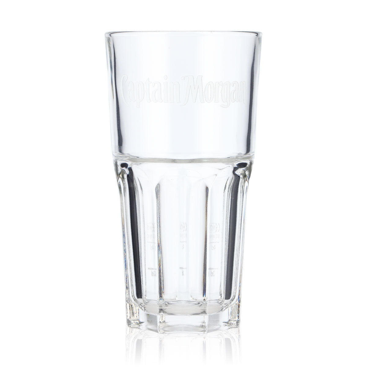 Captain Morgan Rum Glass 4cl Long Drink Glass Captain Morgan White Logo