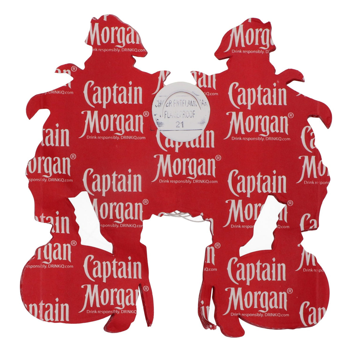 Captain Morgan Rum Party Decoration Pennant Garland Two Captains Red – View 2