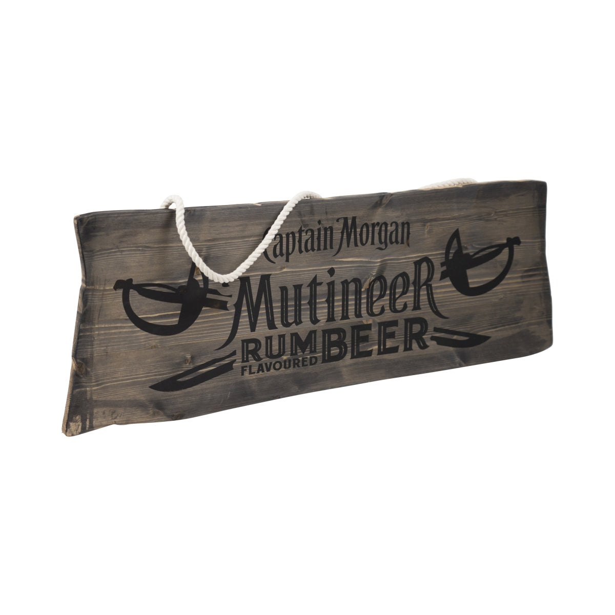 Captain Morgan Rum Sign 80x28cm Wood with Cord "Mutineer" Beer Decoration Bar – View 3