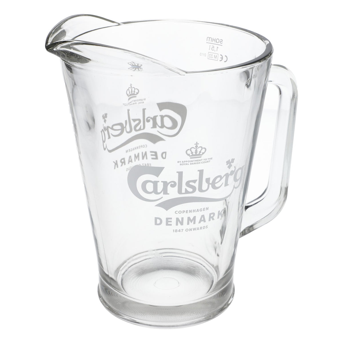 Carlsberg Beer Glass Carafe Pitcher Real Glass Pourer Party Logo Horizontal – View 7