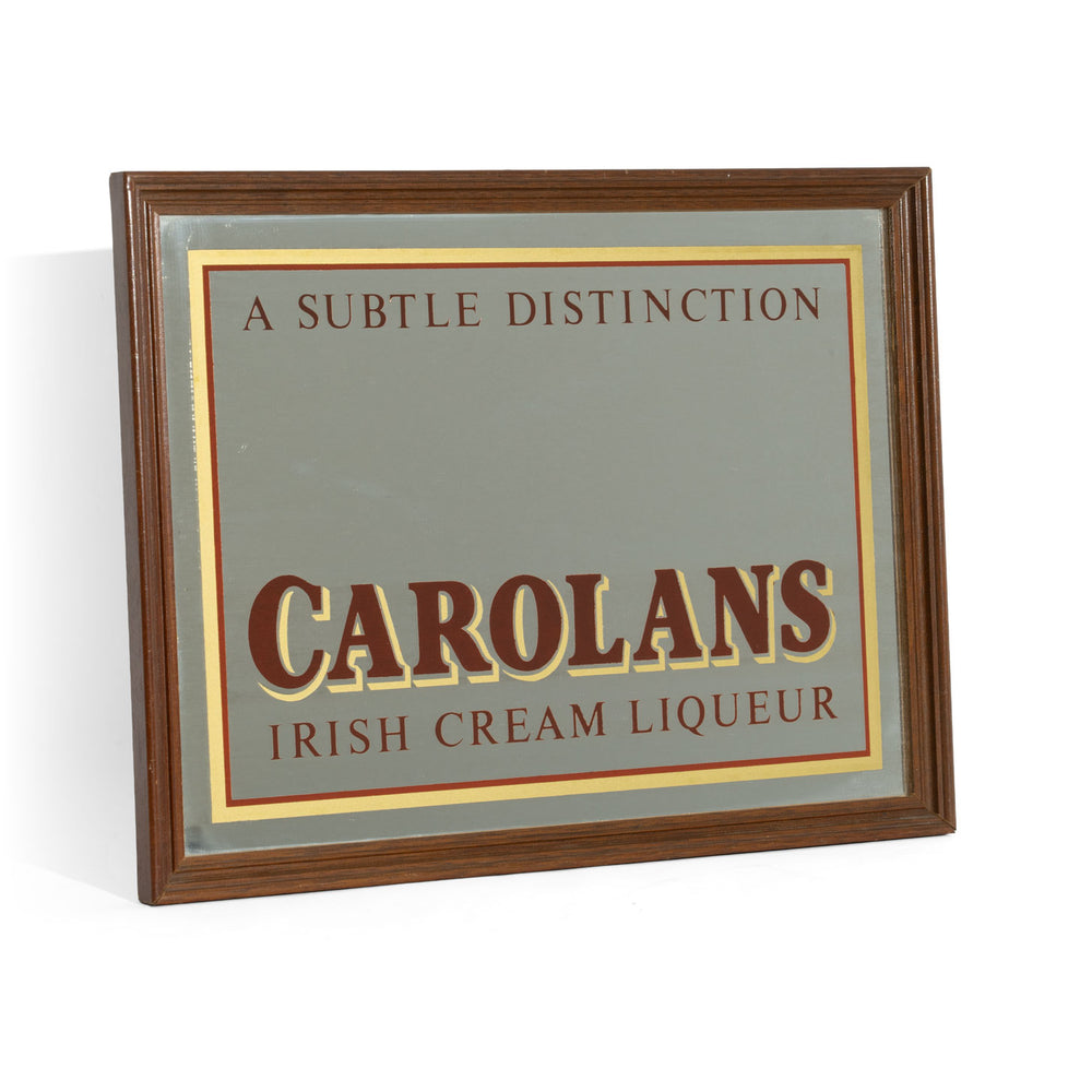 Carolans liqueur mirror advertising mirror bar accessories wall decoration brown frame