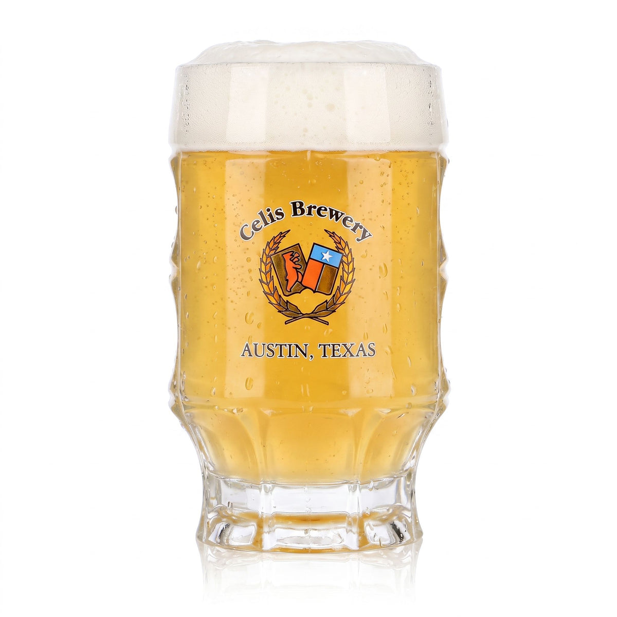 Celis Brewery Beer Glass, 0.25 L Mug, Relief Design: Austin, Texas