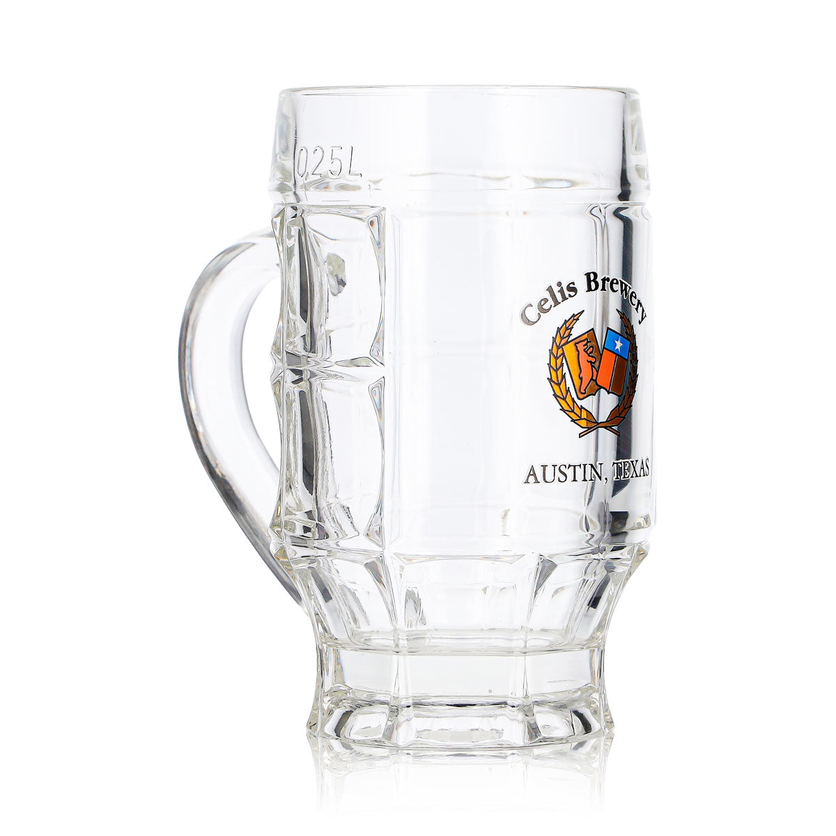 Celis Brewery Beer Glass, 0.25 L Mug, Relief Design: Austin, Texas – View 3