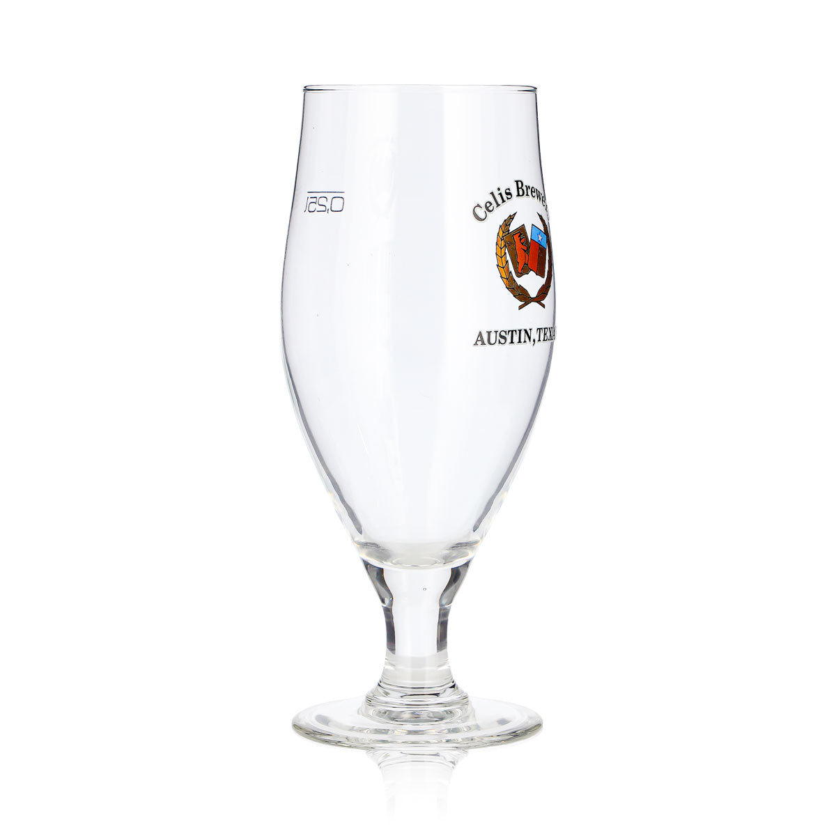 Celis Brewery Beer Glass, 0.25 L, Austin, Texas, Bronze Logo – View 2
