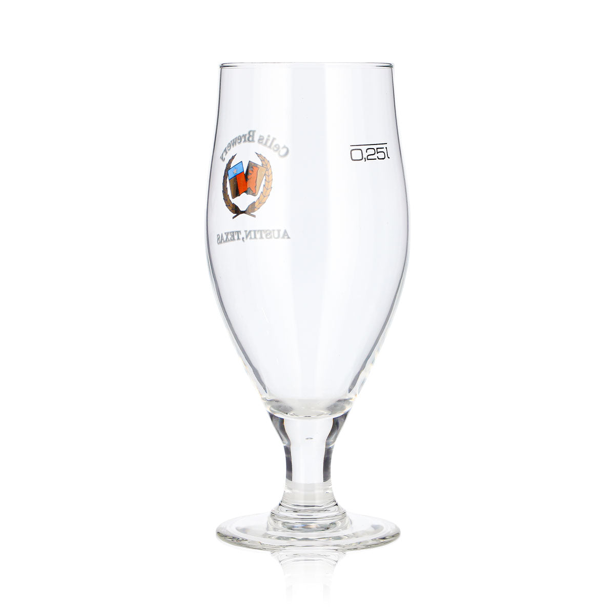 Celis Brewery Beer Glass, 0.25 L, Austin, Texas, Bronze Logo – View 3