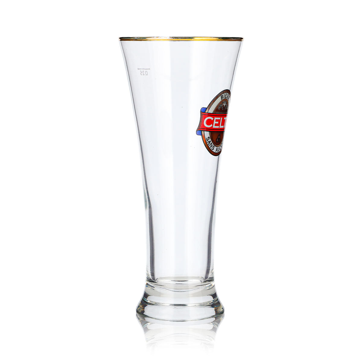 Celta Beer Glass, 0.25 L, Goblet with Gold Rim – View 2