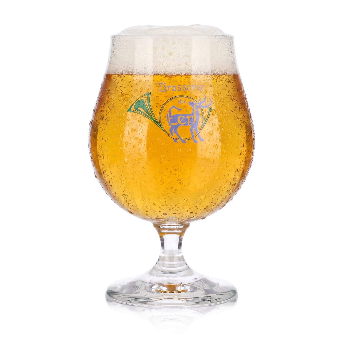 Cerf Beer Glass 0.5 L Tulip-Shaped Mug Brasserie Durobor Beer Glass Mug Beer Tulip