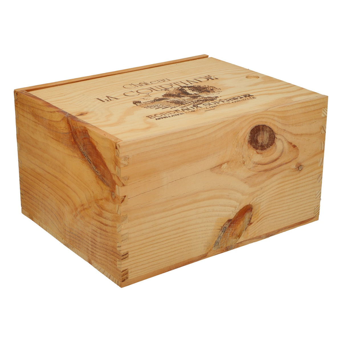 Château La Courtiade Wine Wooden Box 33x27x18.5 cm Bordeaux Supérieur