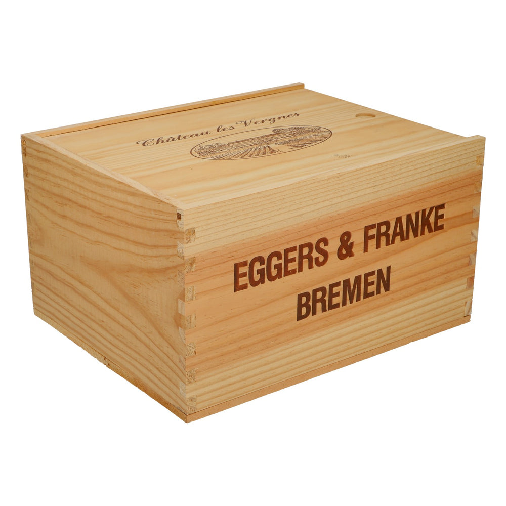 Chateau les Vergnes Wine Wooden Box Home Decor 33x27x18.5 cm