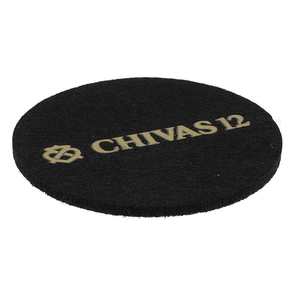 Chivas Regal Whiskey Felt Coaster Black 6.2 cm Diameter "Chivas 12"