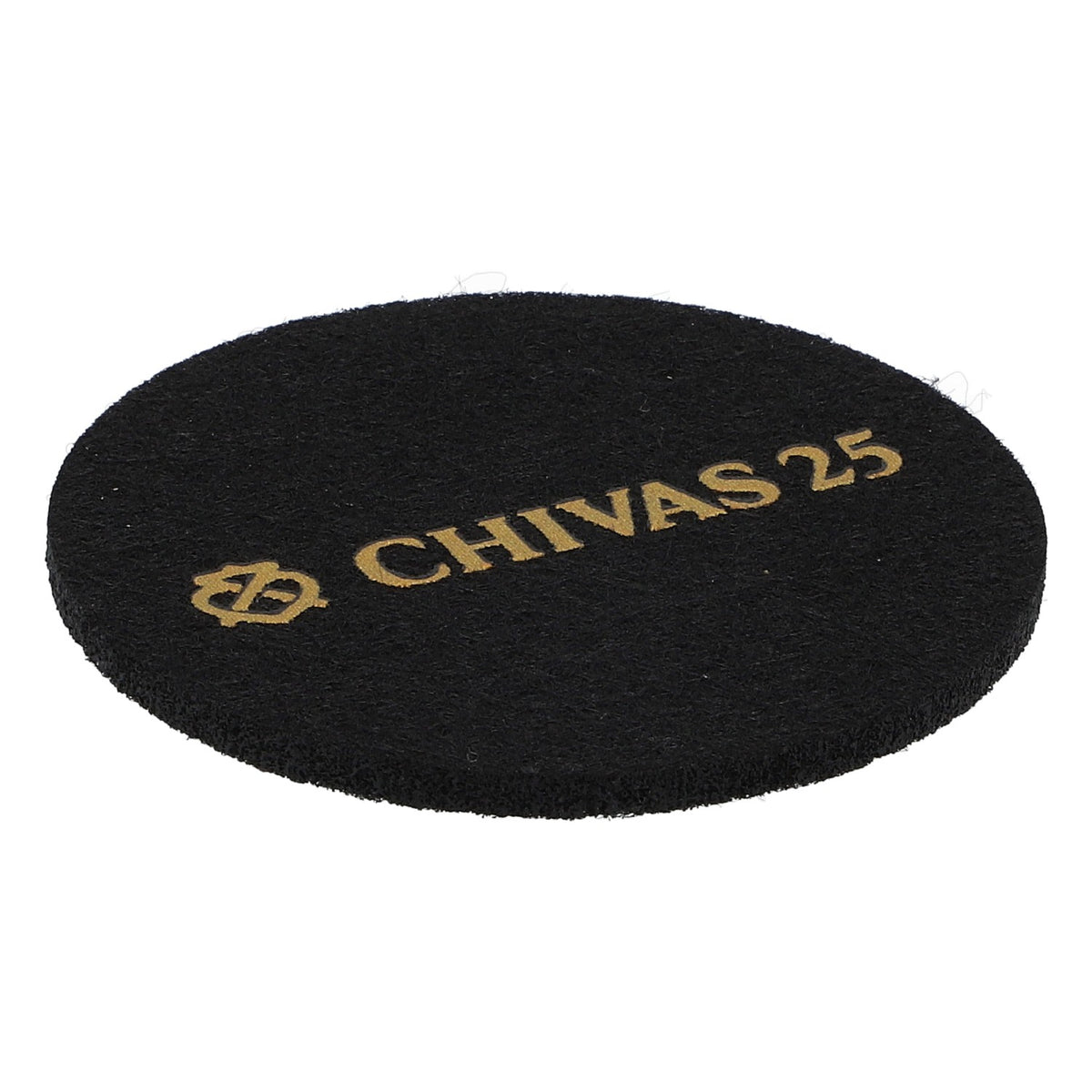 Chivas Regal Whiskey Felt Coaster Black 6.2 cm Diameter "Chivas 25"
