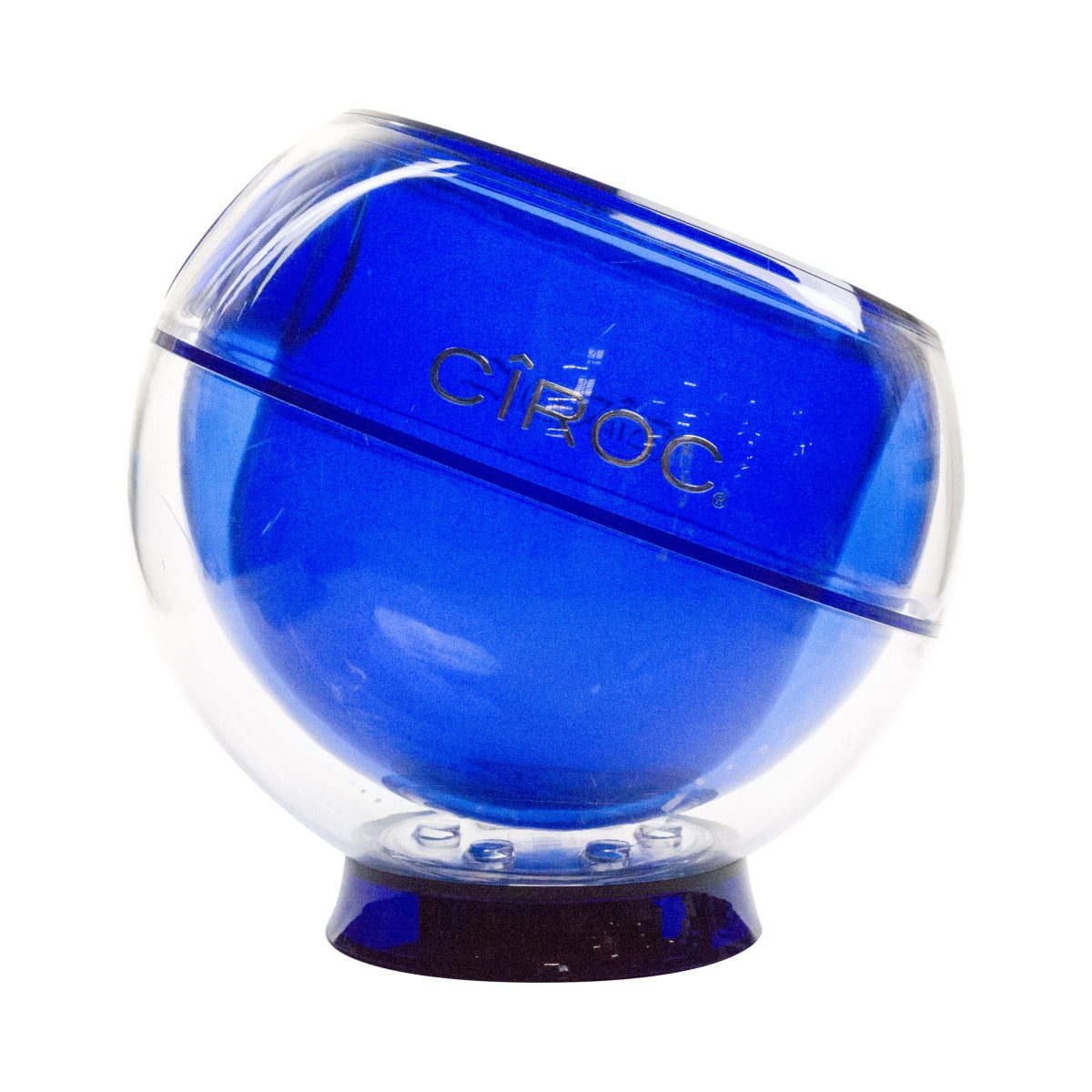 Ciroc Vodka LED rechargeable bottle cooler ice cube container ball round blue/transparent used